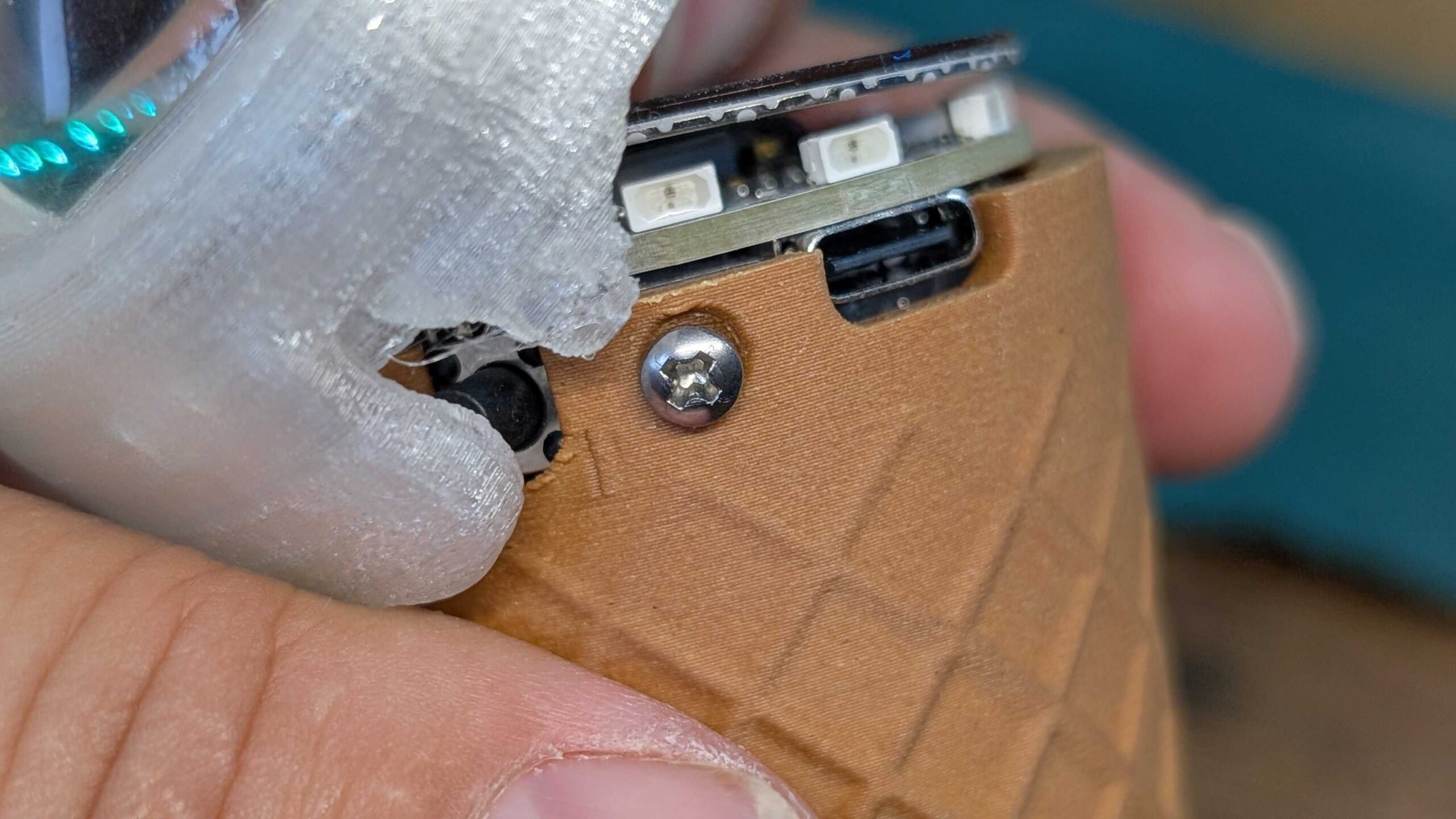 Grippy open showing internals