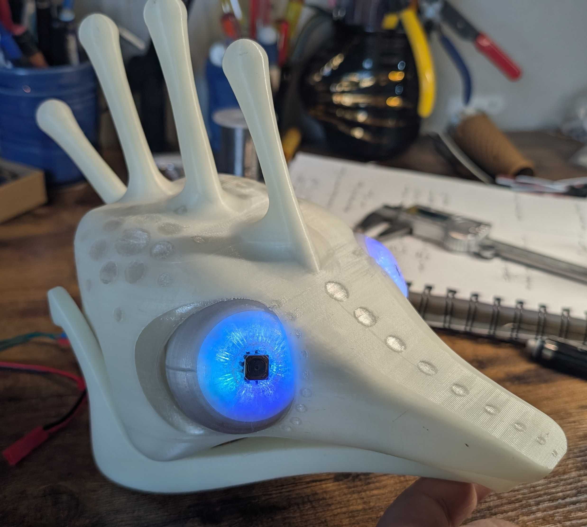 Iteration 2 skull with embedded camera