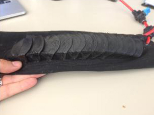 FEA uninflated, wrapped in fabric