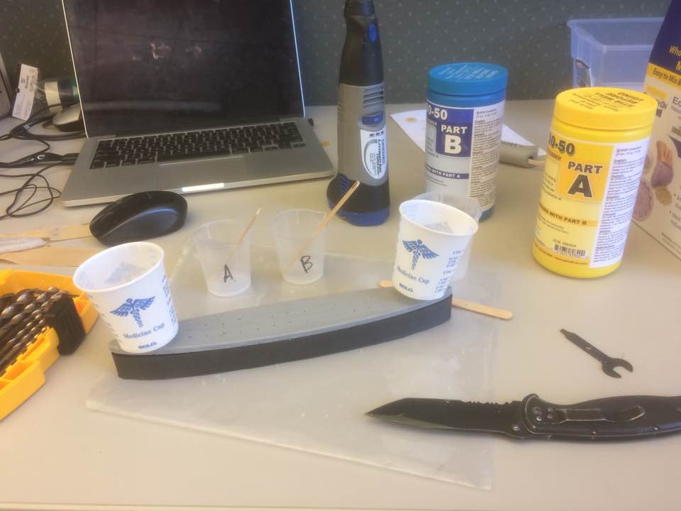 Two-part silicone molding process