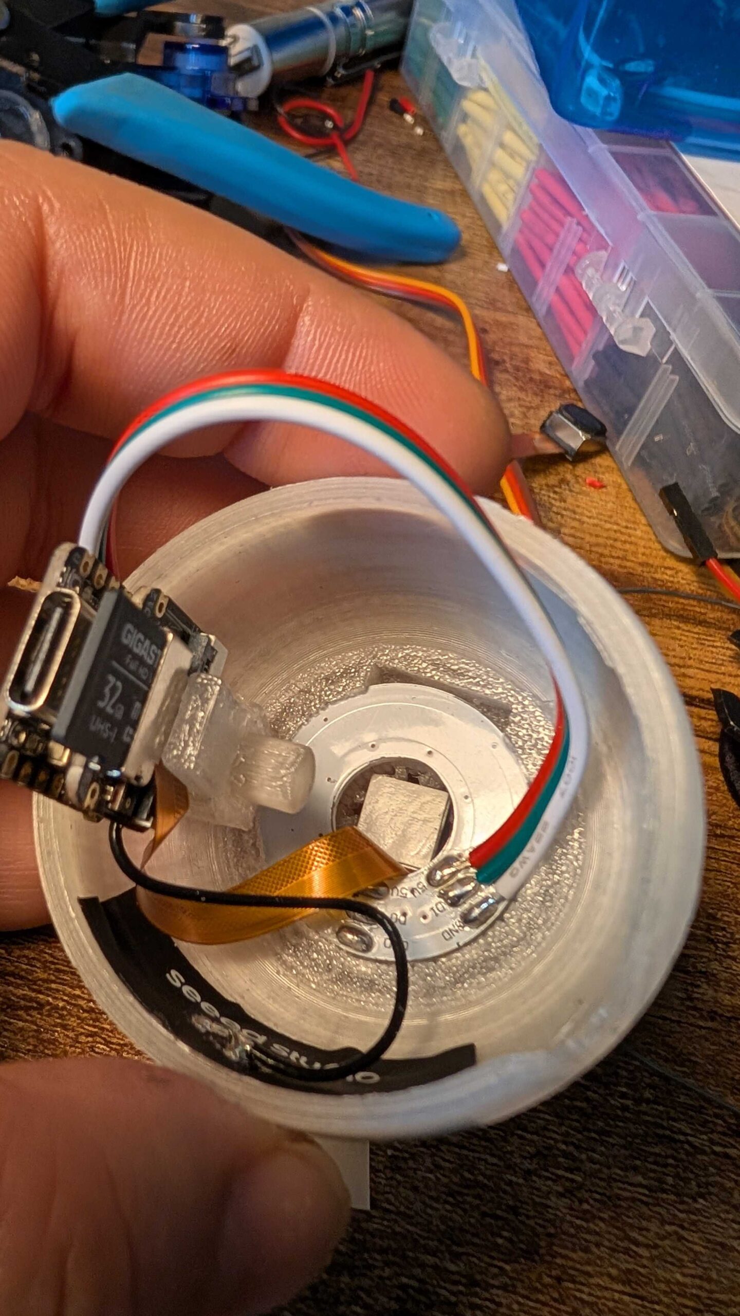 Inside of eyeball showing ESP32S3