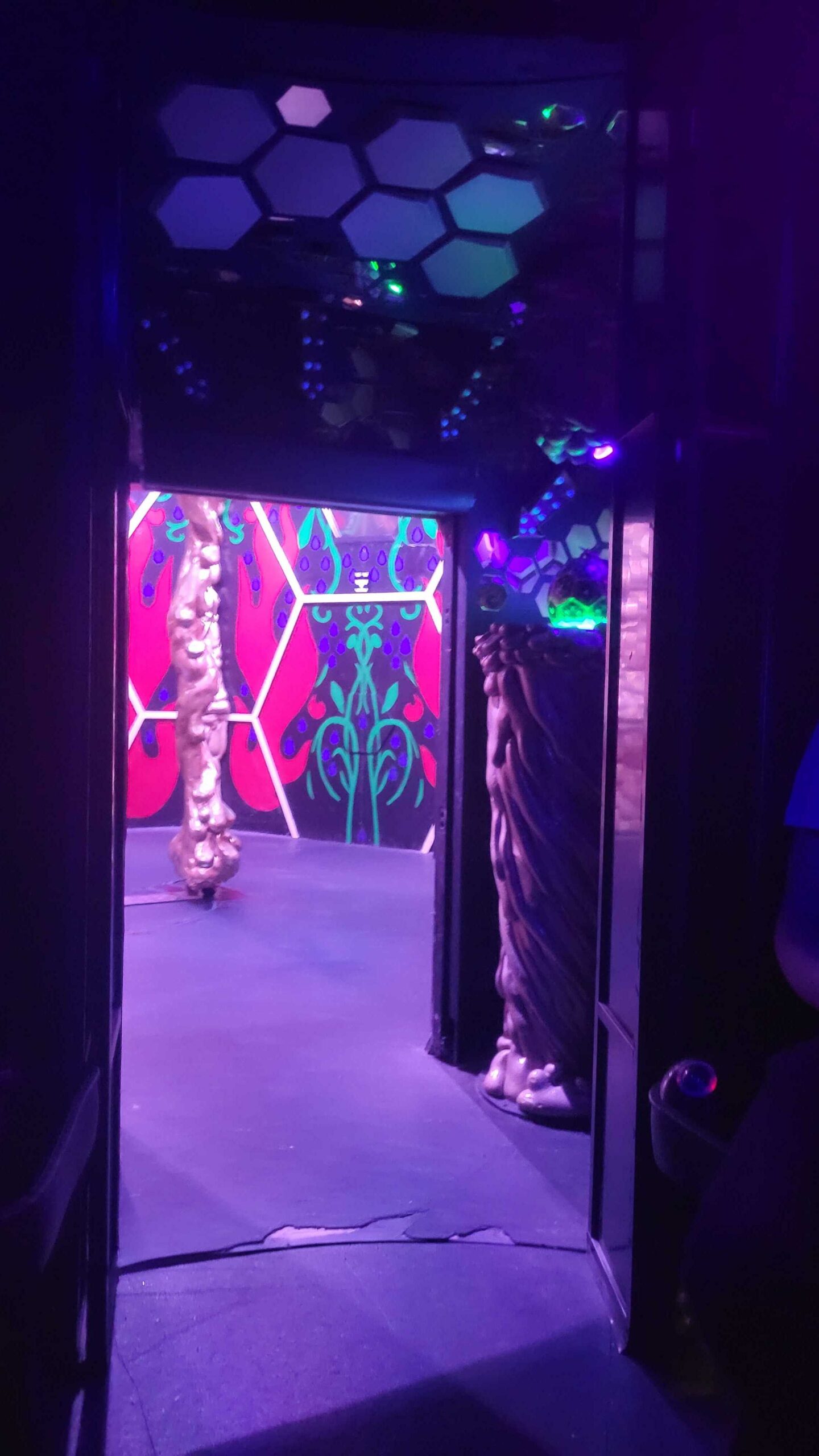 View from Ship into the hexagonal room