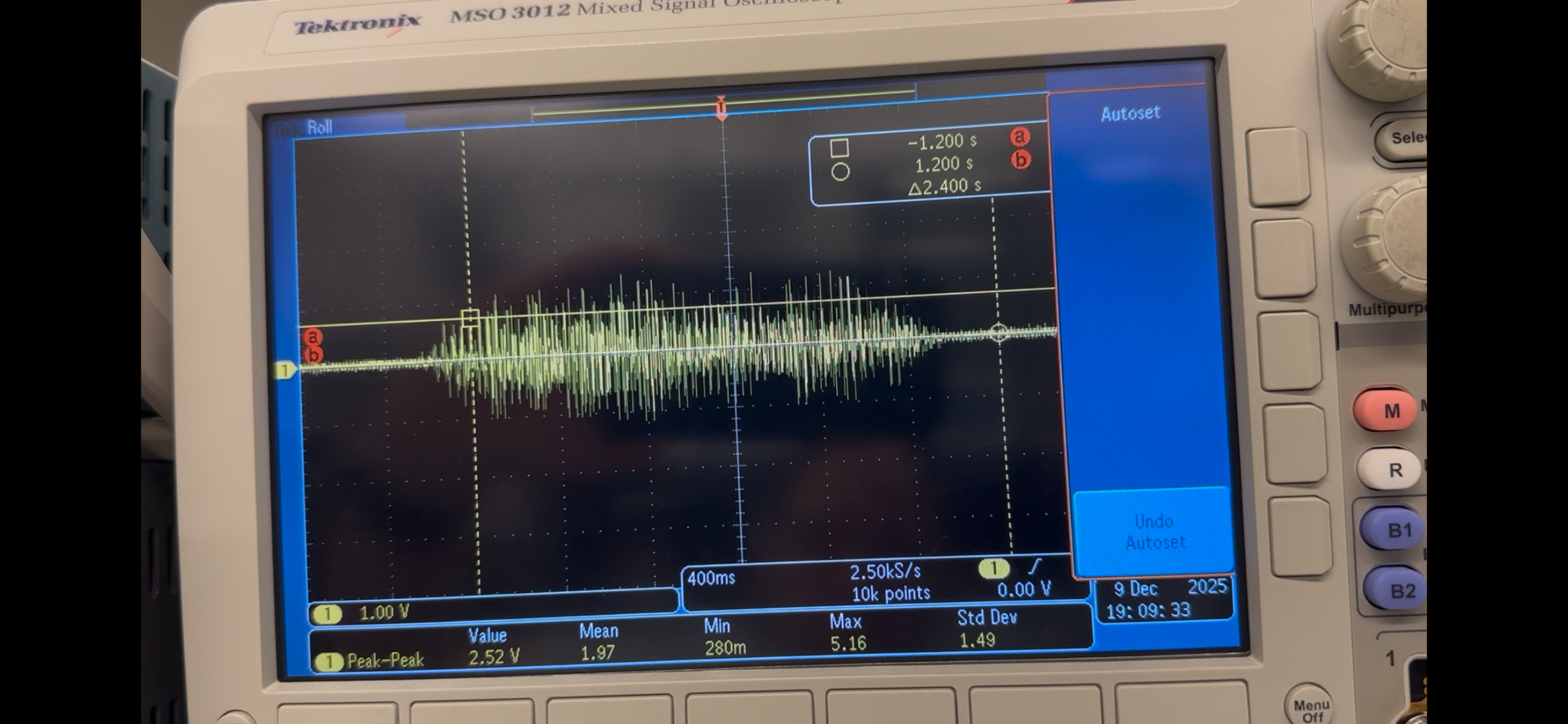 EMG output after band-pass filter