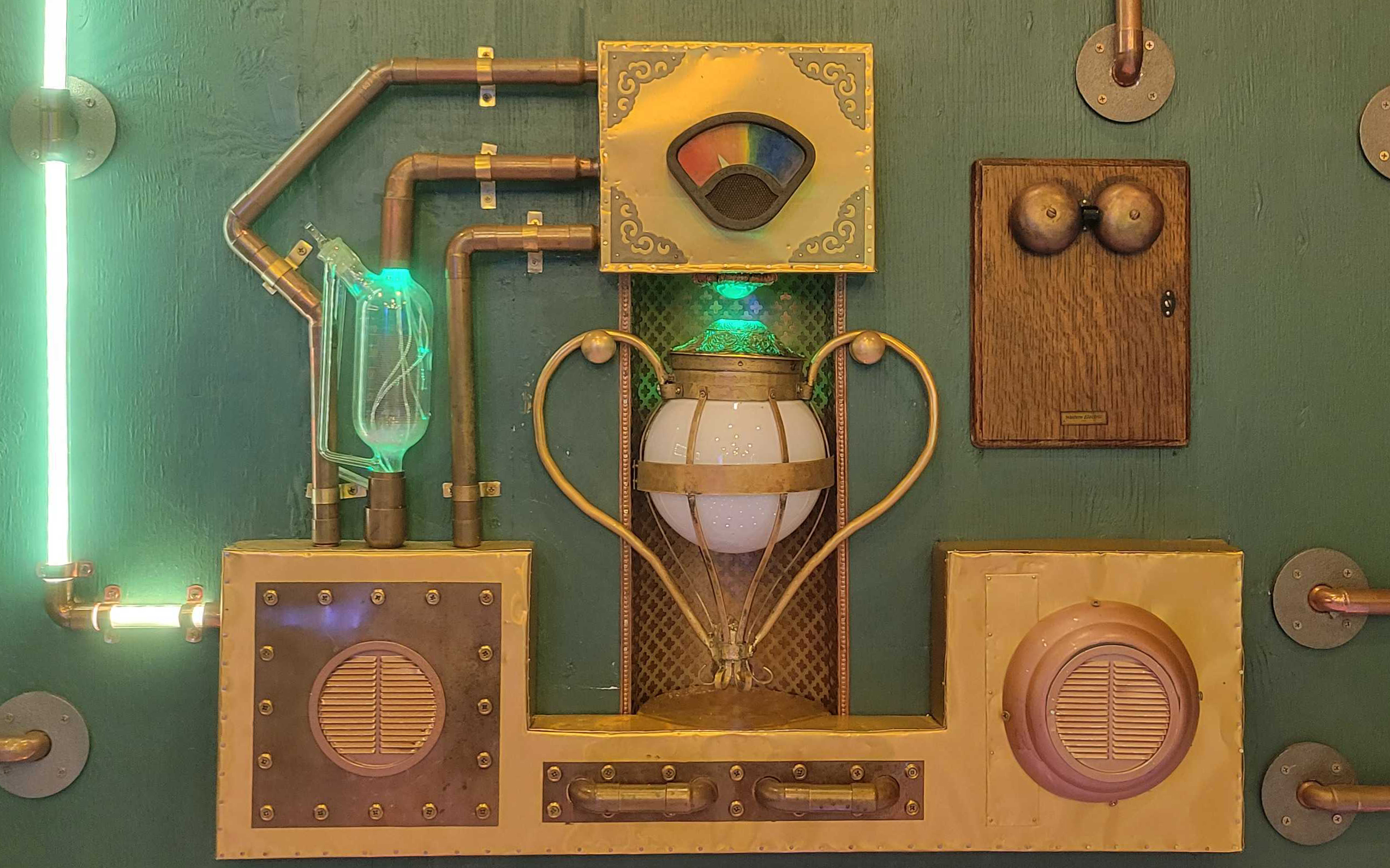 The Edison Jar in its charging station