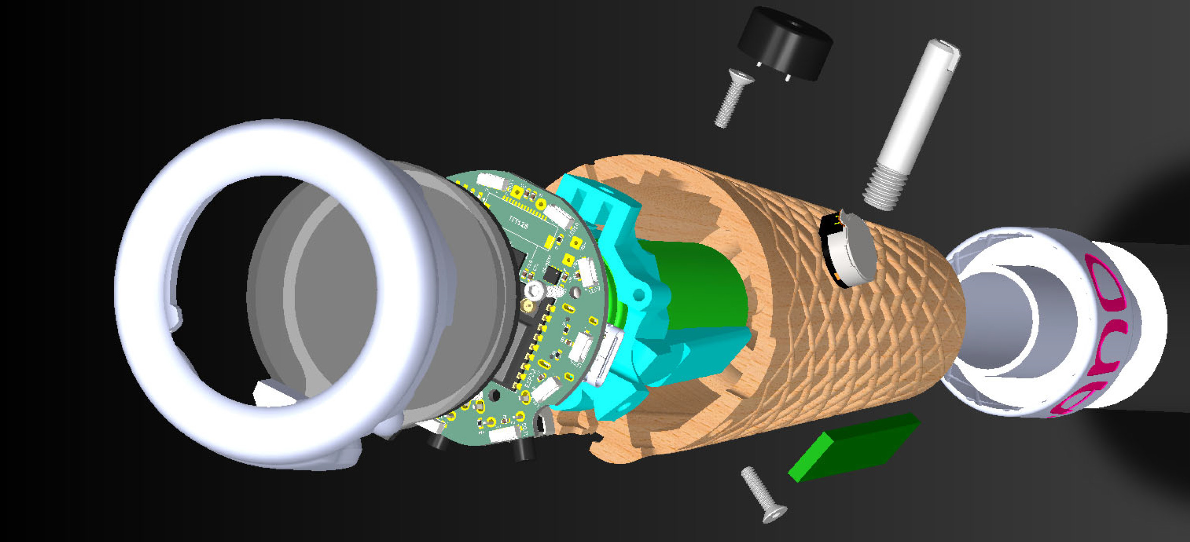 Grippy exploded CAD view