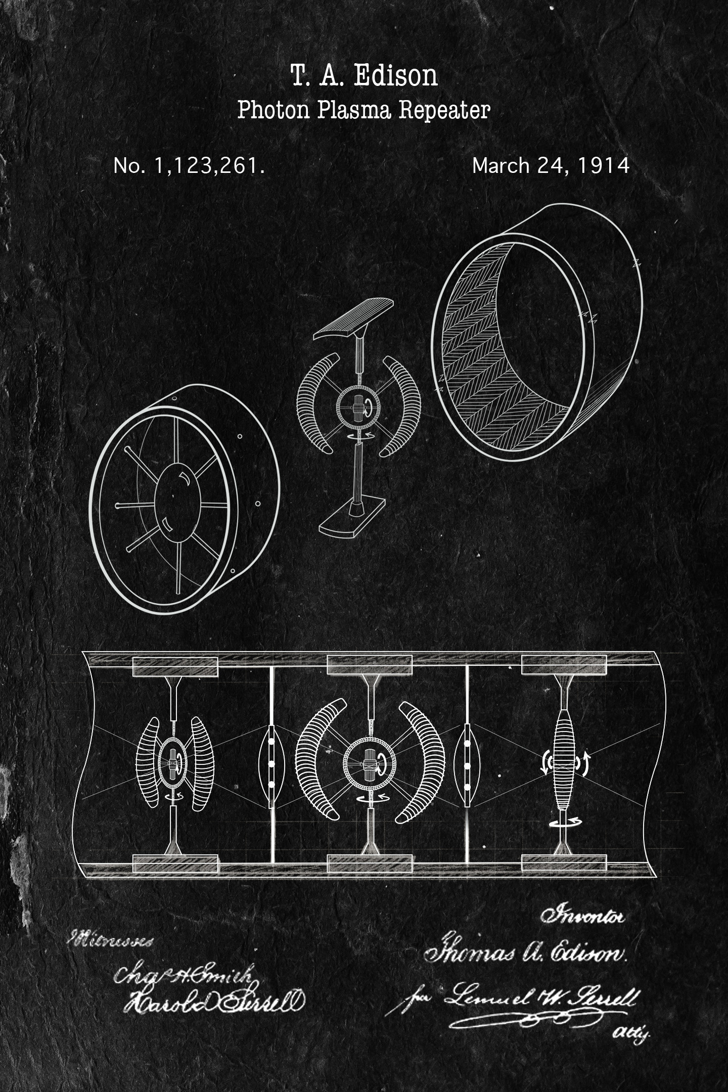 Fictional Photon Plasma Repeater patent illustration