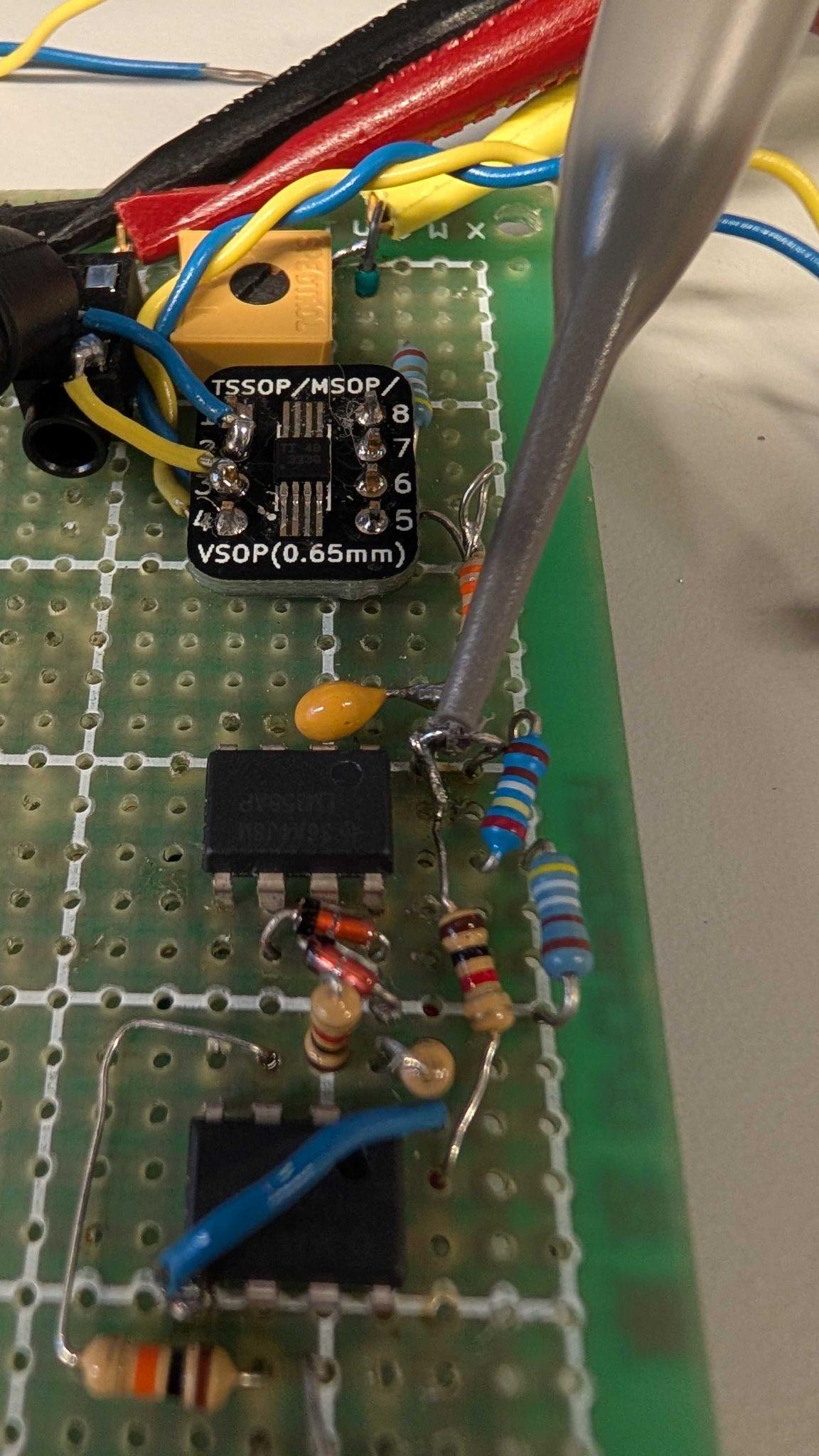Final working soldered circuit