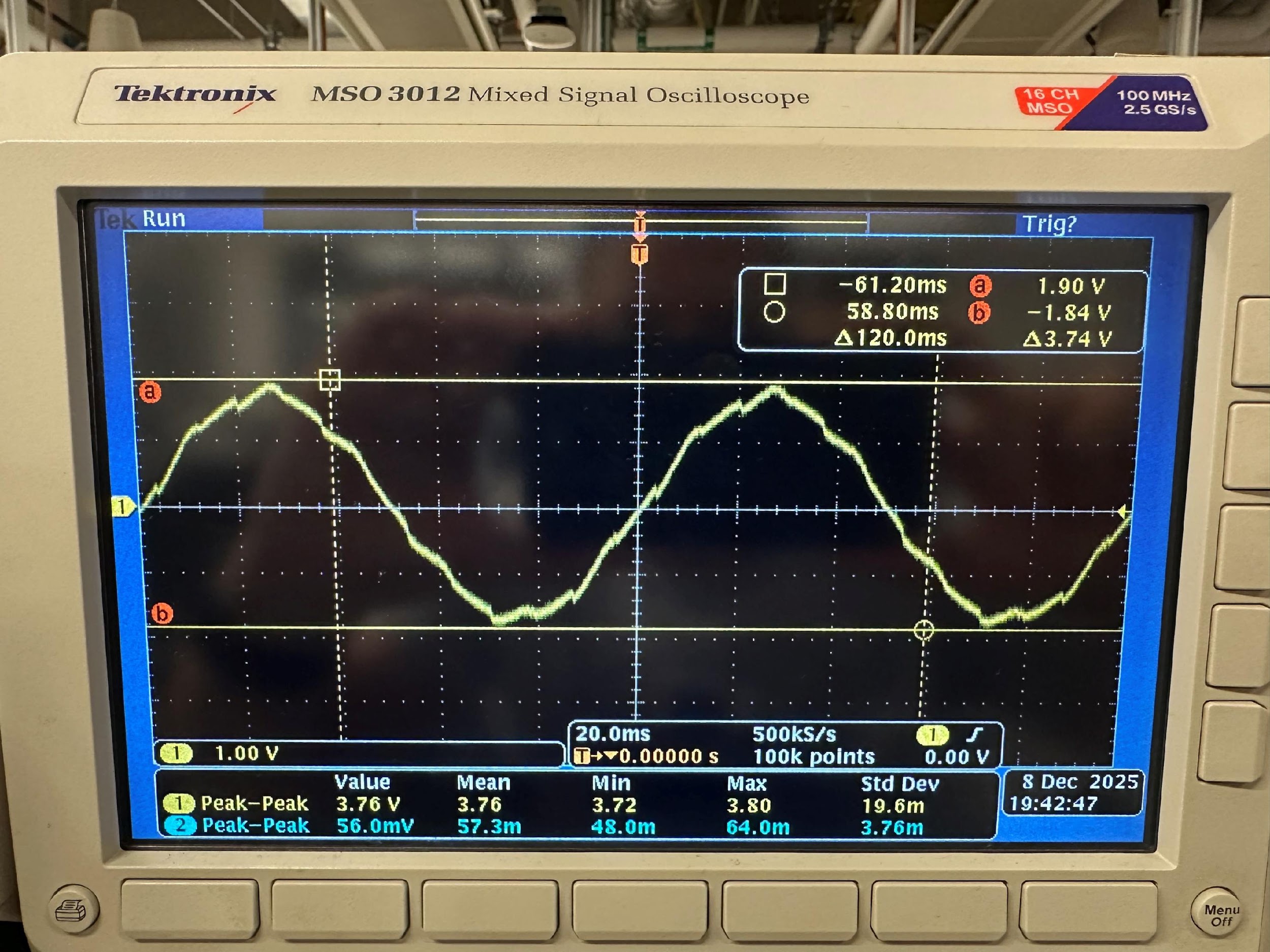 Voltage divider output 3.7V